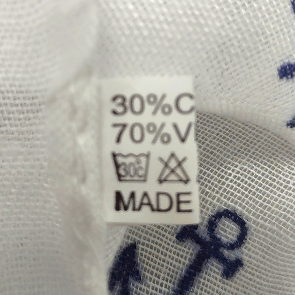 NWOT Nautical Navy Anchors Sheer White Infinity Scarf - Picture 5 of 7